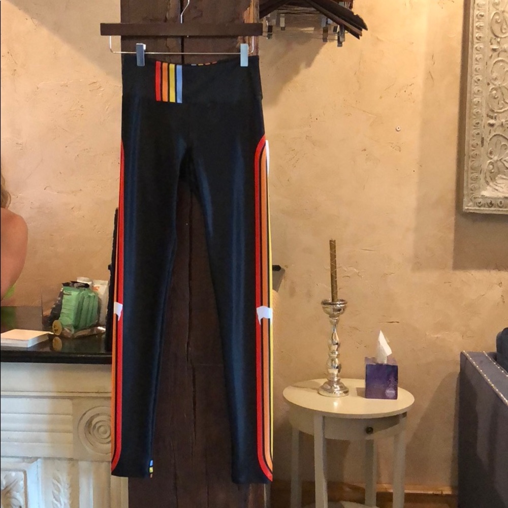 Goldsheep Black Rainbow Leggings